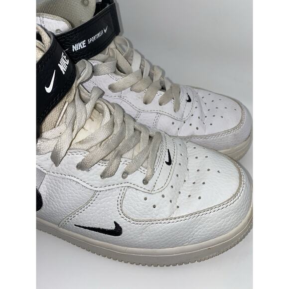 Nike Air Force 1 Mid 07 LV8, 804609-103, White/Black, Mens Basketball, Size 8 - Picture 4 of 12
